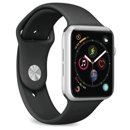 Apple Watch Series 4 (2018) GPS + Cellular 44 mm - Aluminium Zilver - Sportbandje Zwart