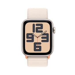 Apple Watch Series SE 2 (2022) GPS 40 mm - Aluminium Sterrenlicht - Geweven sportbandje Sterrenlicht