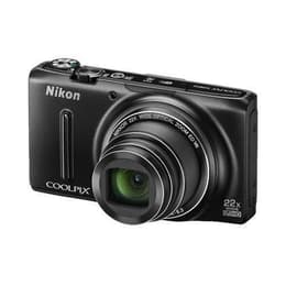 Compactcamera Coolpix S9500 - Zwart + Nikon Nikkor Wide Optical Zoom ED VR 25-550 mm f/3.4-6.3 f/3.4-6.3