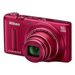 Compactcamera S9600 - Rood + Nikkor 22x Zoom Nikkor f/3.4-6.3