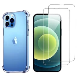 Hoesje iPhone 13 Pro Max en 2 beschermende schermen - TPU - Transparant