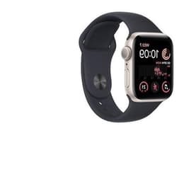 Apple Watch Series SE 2 (2022) GPS 44 mm - Aluminium Sterrenlicht - Sportbandje Zwart