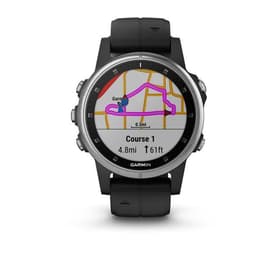 Horloges Cardio GPS Garmin Fēnix 5S Plus - Zwart/Zilver