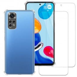 Hoesje Xiaomi Redmi Note 11 en 2 beschermende schermen - TPU - Transparant