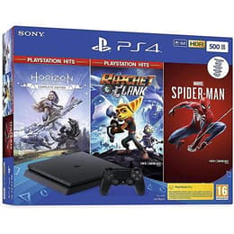 PlayStation 4 Slim 500GB - Zwart + Marvel’s Spider-Man + Horizon Zero Dawn + Ratchet & Clank