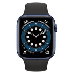 Apple Watch Series 6 (2020) GPS 44 mm - Aluminium Blauw - Sportbandje Zwart