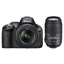 Spiegelreflexcamera - Nikon D5100 Zwart + Lens Nikon AF-S Nikkor DX VR 18-55mm f/3.5-5.6 VR + AF-S Nikkor DX 55-200mm f/4-5.6G ED VR