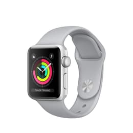 Apple Watch (Series 5) 2019 GPS 44 mm - Aluminium Zilver - Sport armband Grijs