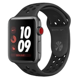 Apple Watch (Series 3) 2017 GPS + Cellular 42 mm - Aluminium Spacegrijs - Nike sport armband Zwart