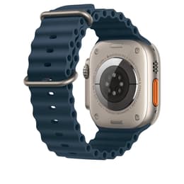 Apple Watch (Ultra) 2023 GPS 49 mm - Titanium Grijs - Ocean-bandje Blauw