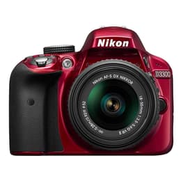 Reflex D3300 - Rood + Nikon AF-S DX Nikkor 18-55mm f/3.5-5.6 G VR II f/3.5-5.6