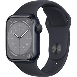 Apple Watch (Series 8) 2020 GPS 41 mm - Aluminium Middernacht - Sportbandje Midnight