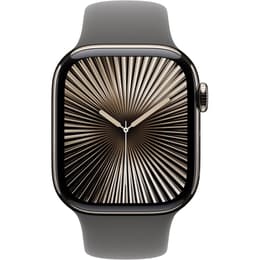 Apple Watch Series 10 (2024) GPS + Cellular 46 mm - Titanium - Sportbandje Grijs