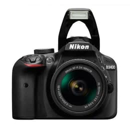 Reflex D3400 - Zwart + Nikon AF-P DX Nikkor 18-55mm f/3.5-5.6G VR + AF-S DX Nikkor 55-200mm f/4-5.6G ED VR II f/3.5-5.6 + f/4-5.6