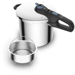TEFAL Cocotte-minute 8 L, Induction, Inox, 2 programmes, Cuisine vapeur, Fabriqué en France, Secure Trendy P2584400 Multicooker
