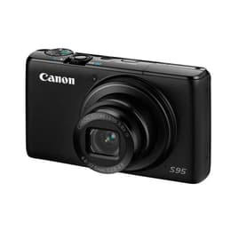 Compactcamera PowerShot S95 - Zwart + Canon Canon Zoom Lens 3.8 x IS 28–105mm f/2.0-4.9 f/2.0-4.9