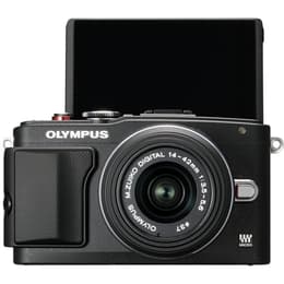Hybride camera PEN E-PL6 - Zwart + Olympus Olympus M.Zuiko Digital 14-42 mm f/3.5-5.6 II R + Olympus M.Zuiko Digital ED 40-150 mm f/4-5.6 R f/3.5-5.6 +f/4-5.6