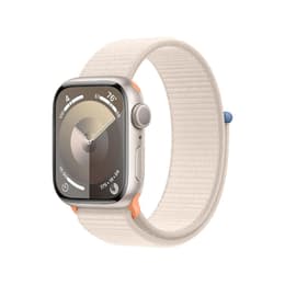 Apple Watch Series 8 (2022) GPS 41 mm - Aluminium Sterrenlicht - Geweven sportbandje Sterrenlicht
