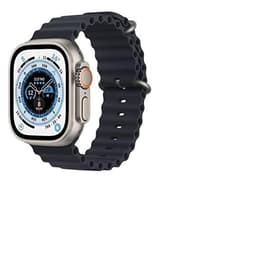 Apple Watch (Ultra) 2022 GPS + Cellular 49 mm - Titanium Grijs - Sportbandje Blauw