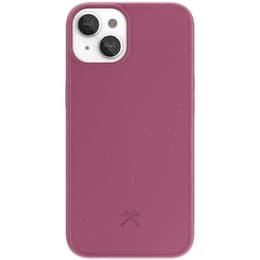 Hoesje iPhone 13 mini - Natuurlijk materiaal - Rood