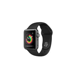 Apple Watch (Series 3) 2017 GPS 42 mm - Aluminium Zwart - Sport armband Zwart