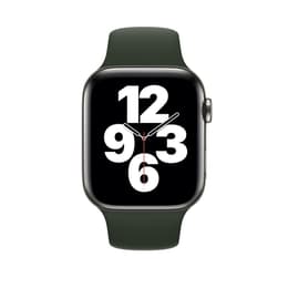 Apple Watch (Series 4) 2018 GPS 44 mm - Aluminium Spacegrijs - Sport armband Groente