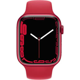 Apple Watch (Series 7) 2021 GPS 45 mm - Aluminium Rood - Sportbandje Rood
