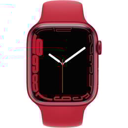 Apple Watch Series 7 (2021) GPS 45 mm - Aluminium Rood - Sportbandje Rood