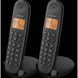Pack de 2 DECT Sans fil Iloa 250 Duo Mains libres Noir Logicom Vaste telefoon