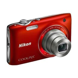 Compactcamera Coolpix S3100 - Rood + Nikon Nikkor Wide Optical Zoom 26-130 mm f/3.2-6.5 f/3.2-6.5