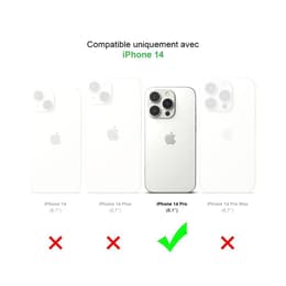 Back Market Hoesje iPhone 14 pro en beschermend scherm - Gerecycled plastic - Zwart