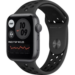 Apple Watch (Series 4) 2018 GPS 44 mm - Aluminium Spacegrijs - Nike sport armband Antraciet/Zwart