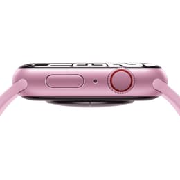 Apple Watch Series 9 (2023) GPS + Cellular 41 mm - Aluminium Roze - Sportbandje Roze
