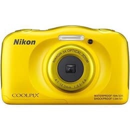 Compactcamera Coolpix S33 - Geel + Nikon Nikkor 3x Wide Optical Zoom 30-90mm f/3.3-5.9 f/3.3-5.9