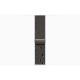 Apple Watch Series 10 (2024) GPS + Cellular 46 mm - Titanium Leisteen - Milanees bandje Zwart