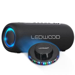 Enceinte Hifi Autonome 100W Ledwood XS100, Ampoule LED, Buetooth USB, TWS, IPX5, Assistant Vocal, 10W RMS, Batterie 2000mAh Speaker Bluetooth - Zwart