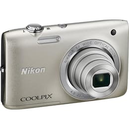 Compactcamera CoolPix S2800 - Grijs + Nikon Nikkor 5X Wide Optical Zoom 26-130mm f/3.2-6.5 f/3.2-6.5