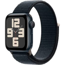 Apple Watch Series SE 2 (2022) GPS 40 mm - Aluminium Midnight - Geweven sportbandje Zwart