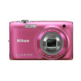Compactcamera Coolpix S3100 - Roze + Nikon Nikkor Wide Optical Zoom 26-130 mm f/3.2-6.5 f/3.2-6.5