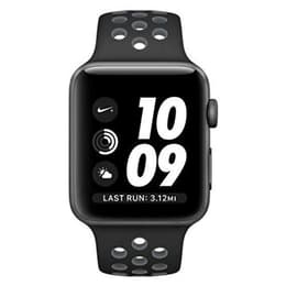 Apple Watch (Series 4) 2018 GPS 44 mm - Aluminium Spacegrijs - Nike sport armband Zwart