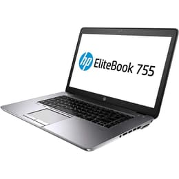 HP EliteBook 755 G4 15" 2.4 GHz - SSD 256 Go RAM 8 GB QWERTY - Engels