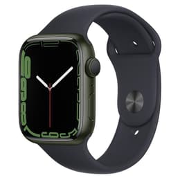 Apple Watch (Series 7) 2021 GPS 45 mm - Aluminium Groen - Sportbandje Zwart