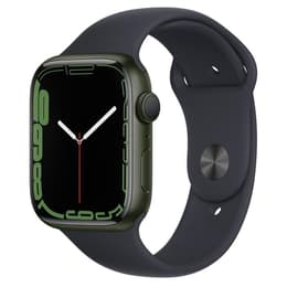 Apple Watch Series 7 (2021) GPS 45 mm - Aluminium Groen - Sportbandje Zwart