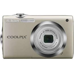 Compactcamera Coolpix S3000 - Zilver + Nikon Nikkor 4X Wide Optical Zoom 27-108mm f/3.2-5.9 f/3.2-5.9