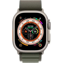 Apple Watch (Ultra) 2022 GPS + Cellular 49 mm - Titanium Grijs - Alpine-bandje Groente