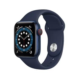 Apple Watch (Series 6) 2020 GPS + Cellular 40 mm - Aluminium Blauw - Geweven sportbandje Blauw