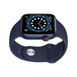 Apple Watch (Series 6) 2020 GPS + Cellular 40 mm - Aluminium Blauw - Geweven sportbandje Blauw