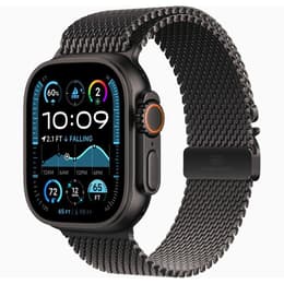 Apple Watch Ultra 2 (2024) GPS + Cellular 49 mm - Titanium Zwart - Milanees bandje Zwart