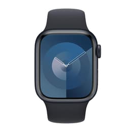 Apple Watch () 2023 GPS 41 mm - Aluminium Middernacht zwart - Sportbandje Zwart
