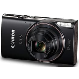 Compactcamera IXUS 180 - Zwart + Canon Zoom Lens 12x IS 24-240mm f/3.0-6.9 f/3.0-6.9